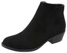 Top Moda Women's Inside Zip Round Toe Low Block Heel Ankle Bootie