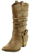 Cambridge Select Women's Pull On Western Style Cowboy Boots