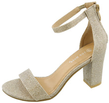Top Moda Women's Hannah-1 Single Band Chunky/Block Heel Sandal With Ankle Strap and Zipper Closure