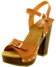 Refresh Footwear Women's Buckle Stacked Chunky Heel Platform Sandal