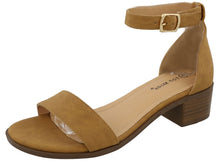 Top Moda Women's Ankle Strap Open Toe Heeled Sandal