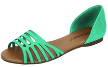 Breckelles Women's Brigit-08 D'Orsay Slip On Flat Sandals