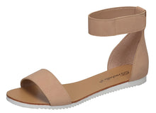 Breckelles Women's Minimalist Ankle Wrap Velcro Comfort Flat Sandal