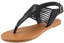 Jynx Women's Woven Whipstitch Thong Flat Sandal
