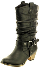 Cambridge Select Women's Pull On Western Style Cowboy Boots