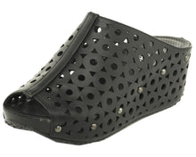 Refresh Footwear Women's Slip On Peep Toe Platform Sandal
