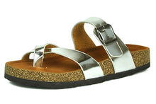 Refresh Footwear Women's Open Toe Ring Cross Over Buckle Slide Flat Sandal