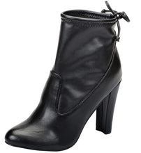 Breckelle's Women's Stretchy Pull On Chunky Heel Bootie