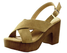 Refresh Footwear Women's Crisscross Slingback Platform Heeled Sandal