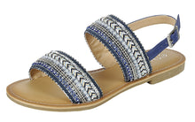 Forever Link Women's Embellished Sequin Sparkle Metallic Low Heel Sandal