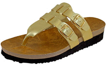 Cambridge Select Women's Double Buckle Slip On Slide Sandal