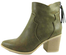 Soda Women's Lighting Embroidered Western Tassel Bootie