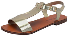 Breckelle's Women's Slingback T-Strap Buckle Flat Sandal