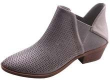 Betani Women's Western Geometric Cut Out Chunky Stacked Heel Ankle Bootie