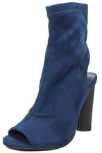 Betani Women's Peep Toe Cut Out Open Back Heel Zipper Bootie