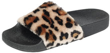 Forever Link Women's Faux Fur Slip On Flip Flop Slide Sandal