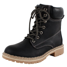 Forever Link Women's Lace-Up Padded Collar Combat Work Hiking Boot