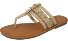 Jynx Women's Braided Buckle Thong Flat Sandal
