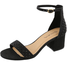 Top Moda Women's Studded Strappy Stacked Block Heel Sandal