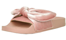 Refresh Footwear Women's Velvet Bow Slip On Slide Sandal