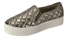 Breckelles Women's Cyber-04 Quilted Leather Platform Slip-on Sneaker