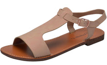 Breckelle's Women's Slingback T-Strap Buckle Flat Sandal