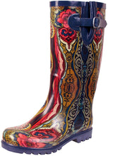 TWO Nomad Women's Drench Colorful Pattern Print Waterproof Rain Boots