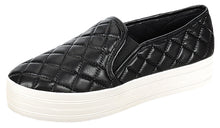 Breckelles Women's Cyber-04 Quilted Leather Platform Slip-on Sneaker