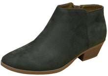 Cambridge Select Women's Round Toe Stacked Heel Western Ankle Bootie