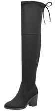 Forever Link Women's Stacked Chunky Block Heel Over The Knee Boot