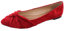 Elegant Footwear Women's Classic Pointed Toe Knot Slip-On Ballet Flat
