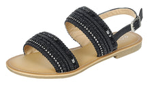 Forever Link Women's Embellished Sequin Sparkle Metallic Low Heel Sandal