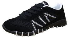 Han's Women's Breathable Mesh Striped Fashion Trainer Sneaker