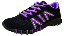 Han's Women's Breathable Mesh Striped Fashion Trainer Sneaker