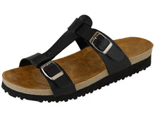 Cambridge Select Women's Double Buckle Slip On Slide Sandal