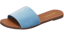 Breckelle's Women's Velvet Strappy Flat Slipper Slide Sandal