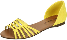 Breckelles Women's Brigit-08 D'Orsay Slip On Flat Sandals