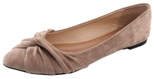 Elegant Footwear Women's Classic Pointed Toe Knot Slip-On Ballet Flat