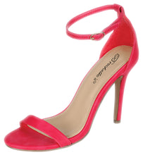 Breckelles Women's Sydney-46 Stiletto Ankle Strap Dress High Heeled Nubuck Sandals
