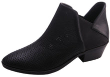 Betani Women's Western Geometric Cut Out Chunky Stacked Heel Ankle Bootie