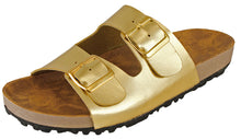 Cambridge Select Women's Slip On Double Buckle Platform Slide Sandal