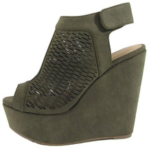 Delicious Women's Peep Toe Ankle Strap Sandal Whit Plataform - Velcro - Casual by MVE Shoes