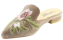 DBDK Women's Floral Embroidered Pointed Toe Mule