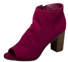 Breckelle's Women's Stacked Chunky Heel Peep Toe Bootie