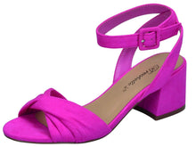 Breckelle's Women's Strappy Twist Front Open Toe Block Heel Sandal