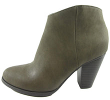 City Classified by Soda Women's Lavona Stacked Block Heel Ankle Bootie