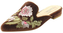 DBDK Women's Floral Embroidered Pointed Toe Mule