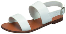 Breckelle's Women's Slingback Open Toe Flat Sandal