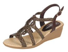 Forever Link Women's Woven Beaded Floral Boho Wedge Sandal