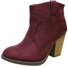 Cambridge Select Women's Western Stacked Chunky Heel Ankle Bootie